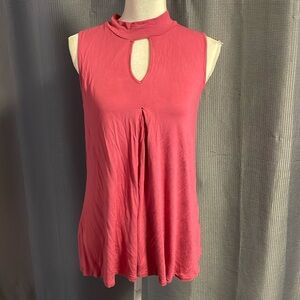 Cable & gauge mauve sleeveless top